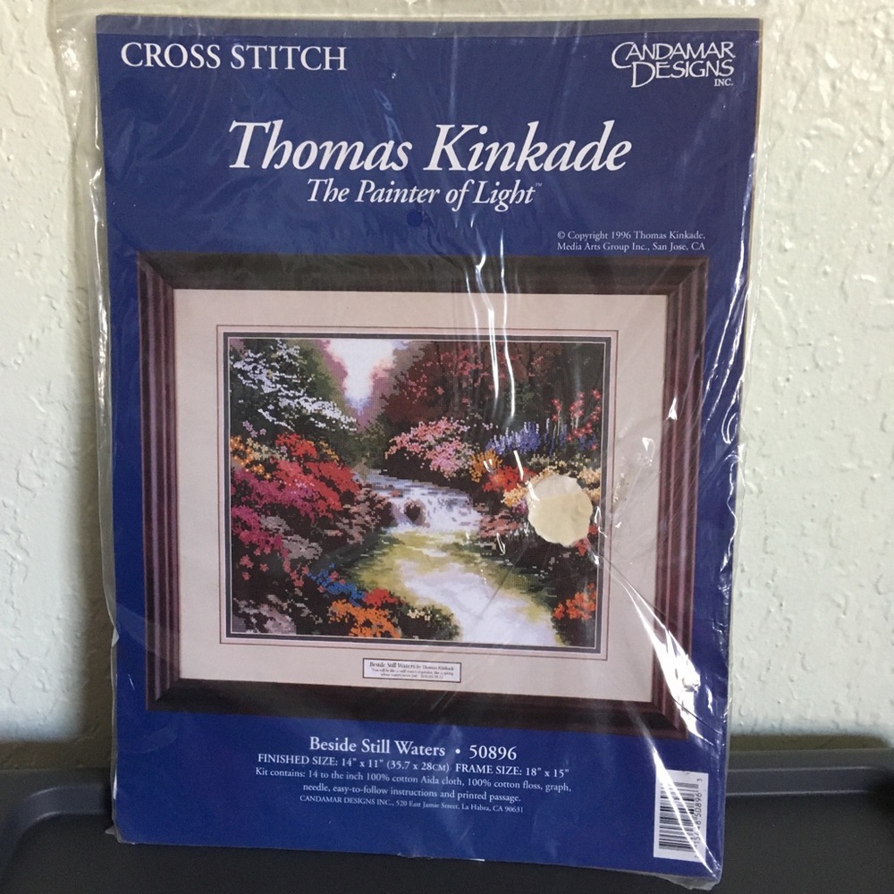 Thomas Kinkade Cross Stitch Kit (1996)
Beside Still Waters #50896